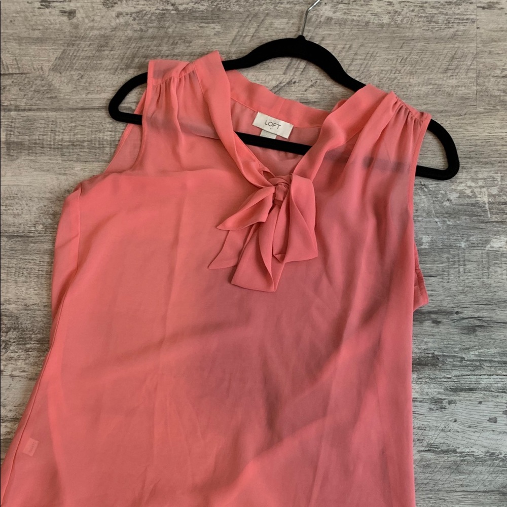 Loft chiffon bow tank